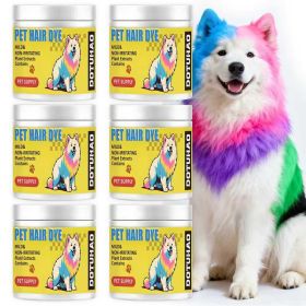 Dog Hair Dye, 6 Color Pet Hair Dye, Pet Safe Dye, Dog Hair Coloring Agent